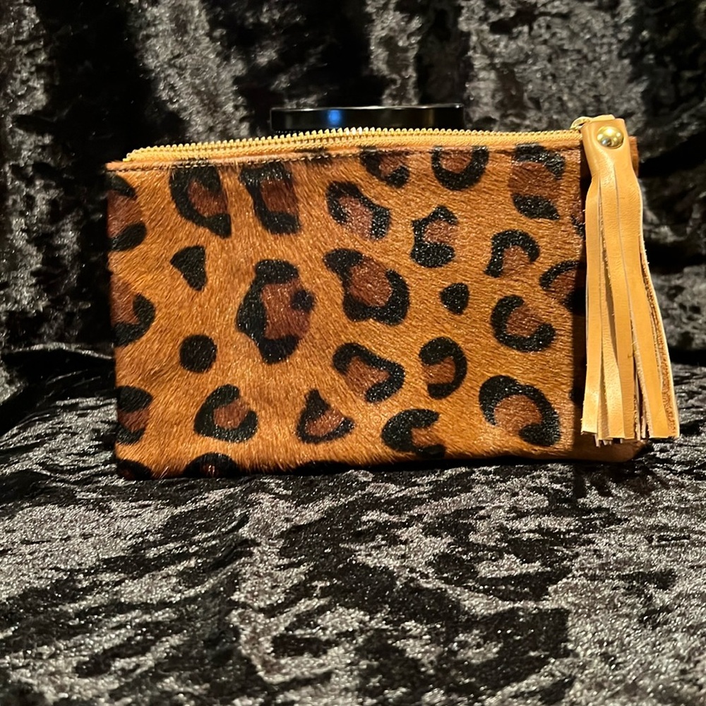 LJC Designs cowhide wristlet